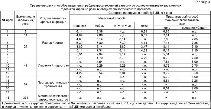 Способ выделения ихтиовирусов из клинического материала от рыб для диагностических и мониторинговых исследований (патент 2402774)