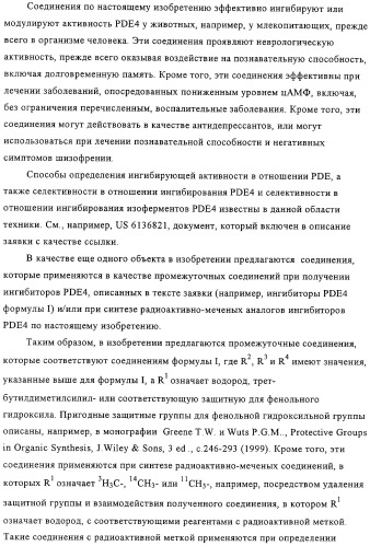 Применение производных анилина в качестве ингибиторов фосфодиэстеразы 4 (патент 2321583)