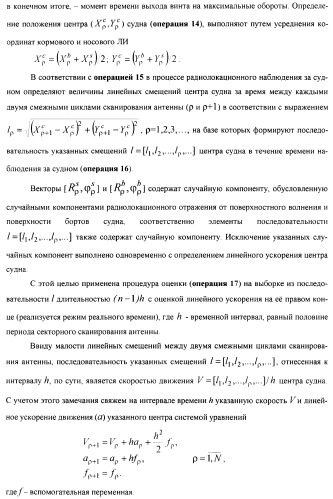 Способ дистанционной регистрации по радиолокационным наблюдениям выхода гребного винта на максимальные обороты при экстренном разгоне морского судна (патент 2392173)