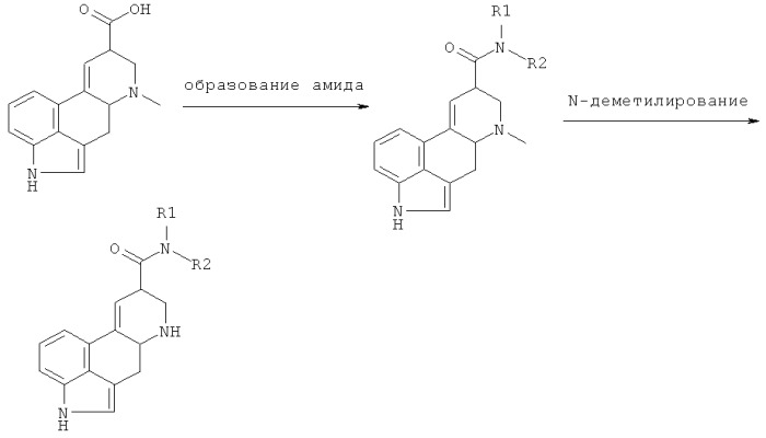 Производные эрголина и их применение в качестве лигандов хемокинного рецептора (патент 2416613)