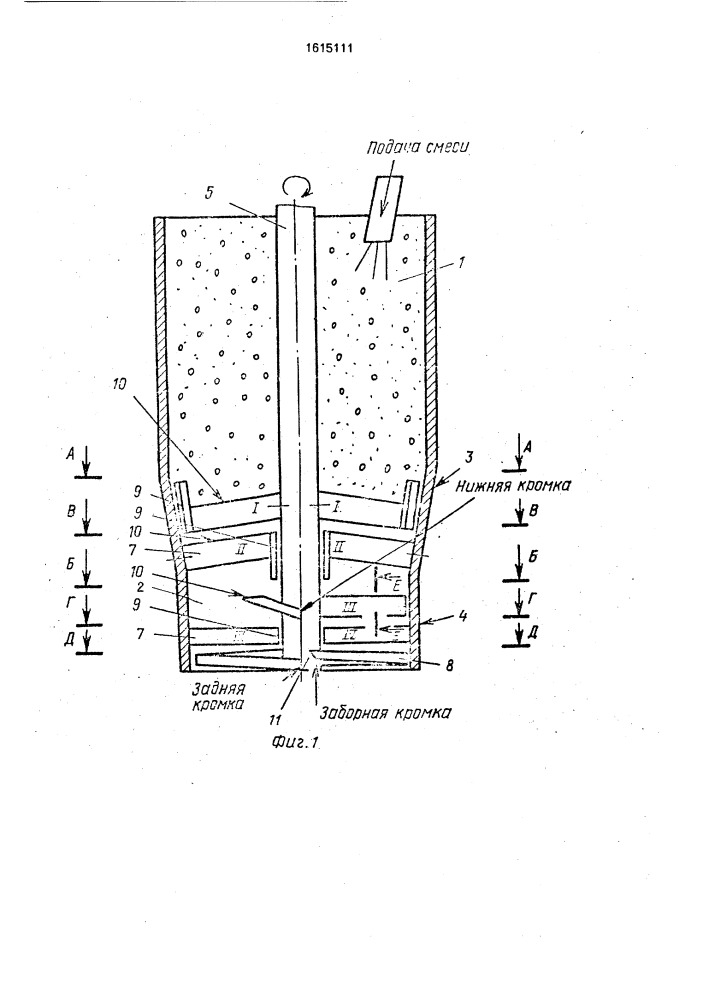 Устройство для подачи смеси в зону прессования песчаных стержней (патент 1615111)
