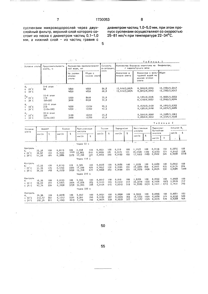 Способ обогащения воды биологически активными веществами (патент 1730053)