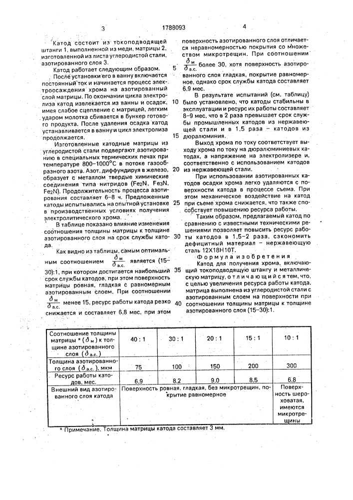 Катод для получения хрома (патент 1788093)