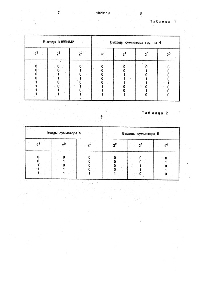 Устройство для подсчета количества единиц (патент 1829119)