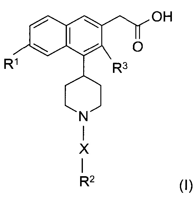 Пиперидинил нафтилуксусные кислоты (патент 2628083)