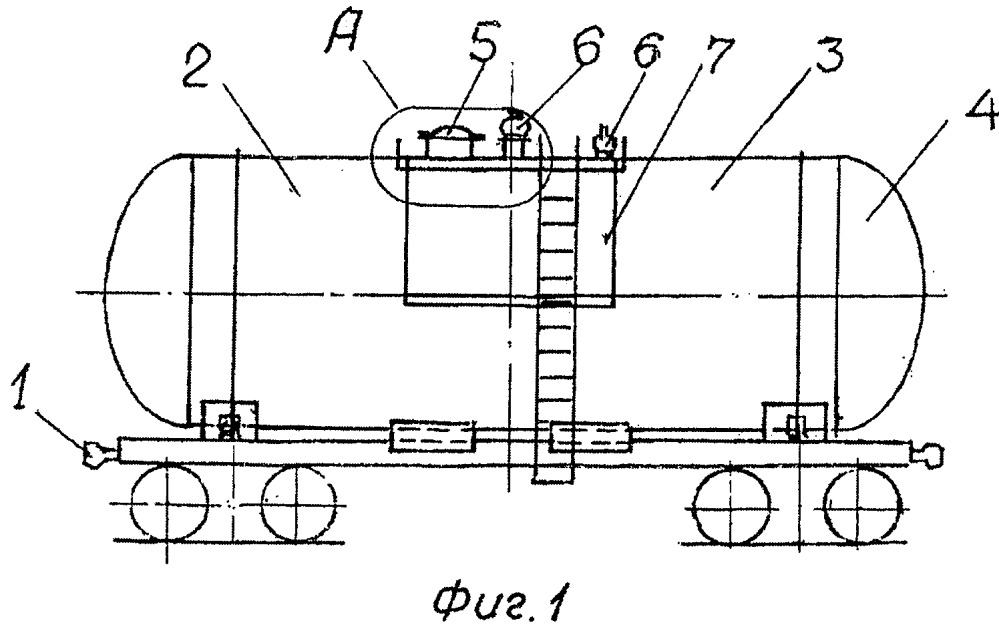 Вагон-цистерна для перевозки химических продуктов (патент 2664732)