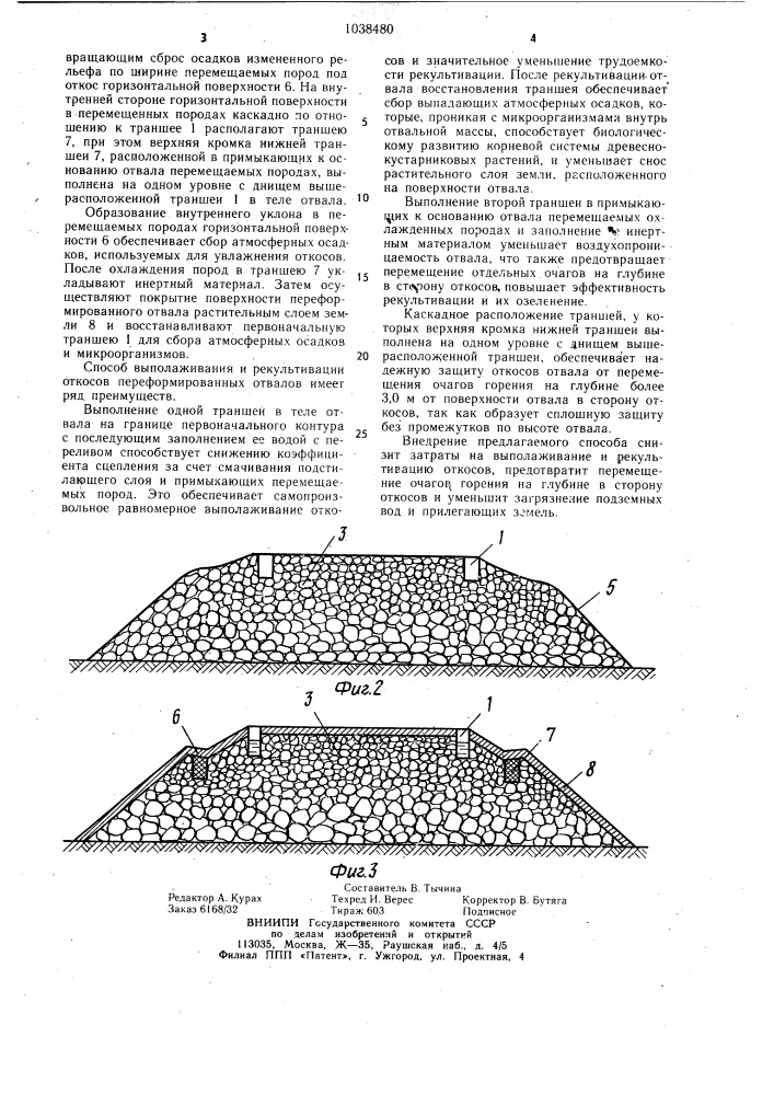 Способ рекультивации отвалов (патент 1038480)