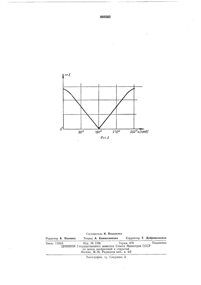 Преобразователь угла поворота валов в электрический сигнал (патент 460562)