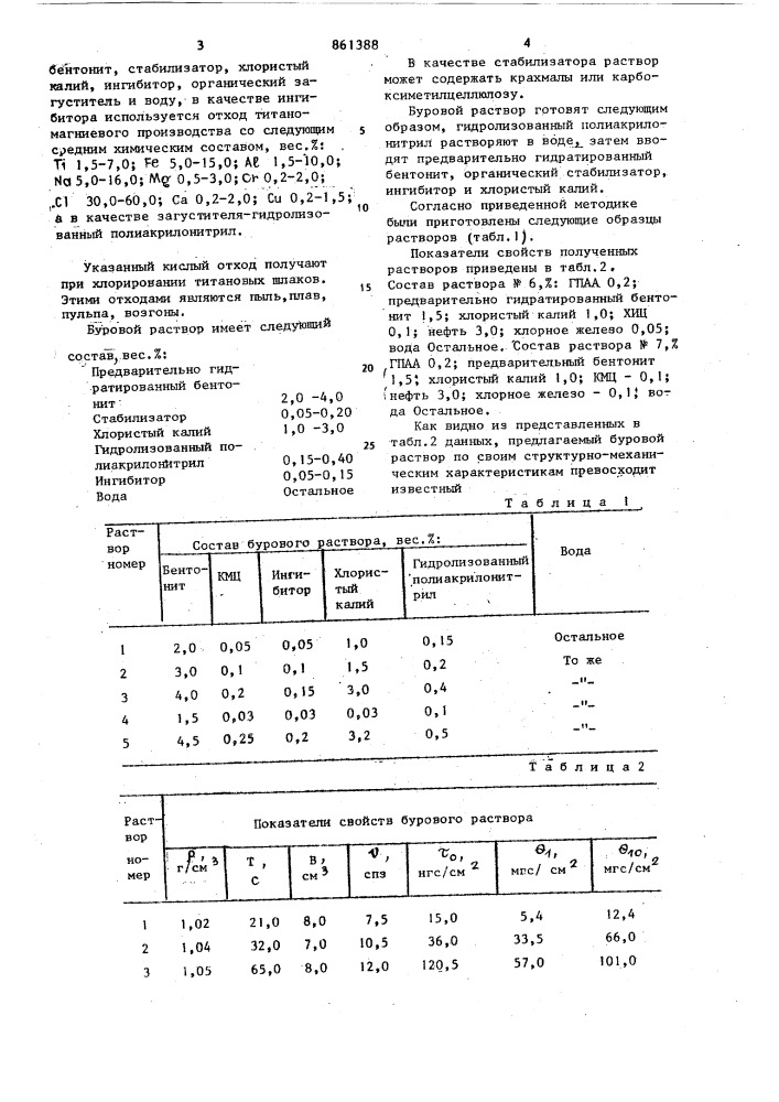 Недиспергирующий буровой раствор с полиминеральной структурой (патент 861388)