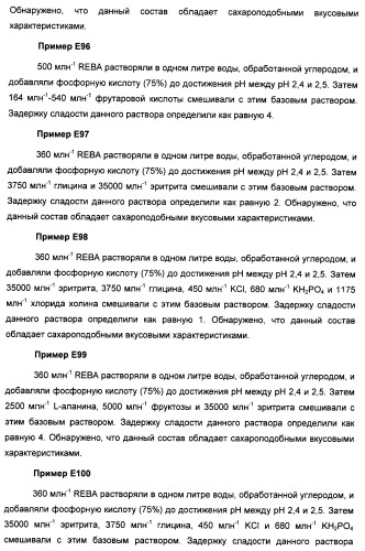 Композиции натурального интенсивного подсластителя с улучшенным временным параметром и(или) корригирующим параметром, способы их приготовления и их применения (патент 2459434)