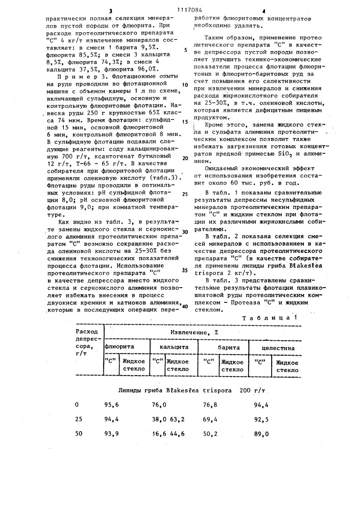 Реагент-регулятор для флотации флюоритовых и флюорито- баритовых руд (патент 1117084)