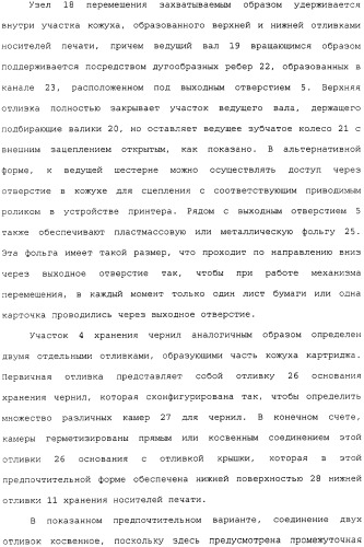 Удерживаемый в руке мобильный телефон с выполненным за одно целое внутренним принтером (патент 2344565)