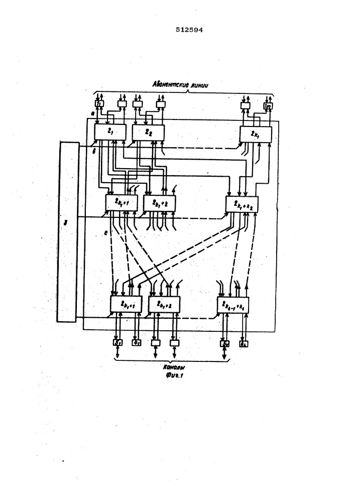 Аппаратура адресной асинхронной коммутации дискретных каналов (патент 512594)