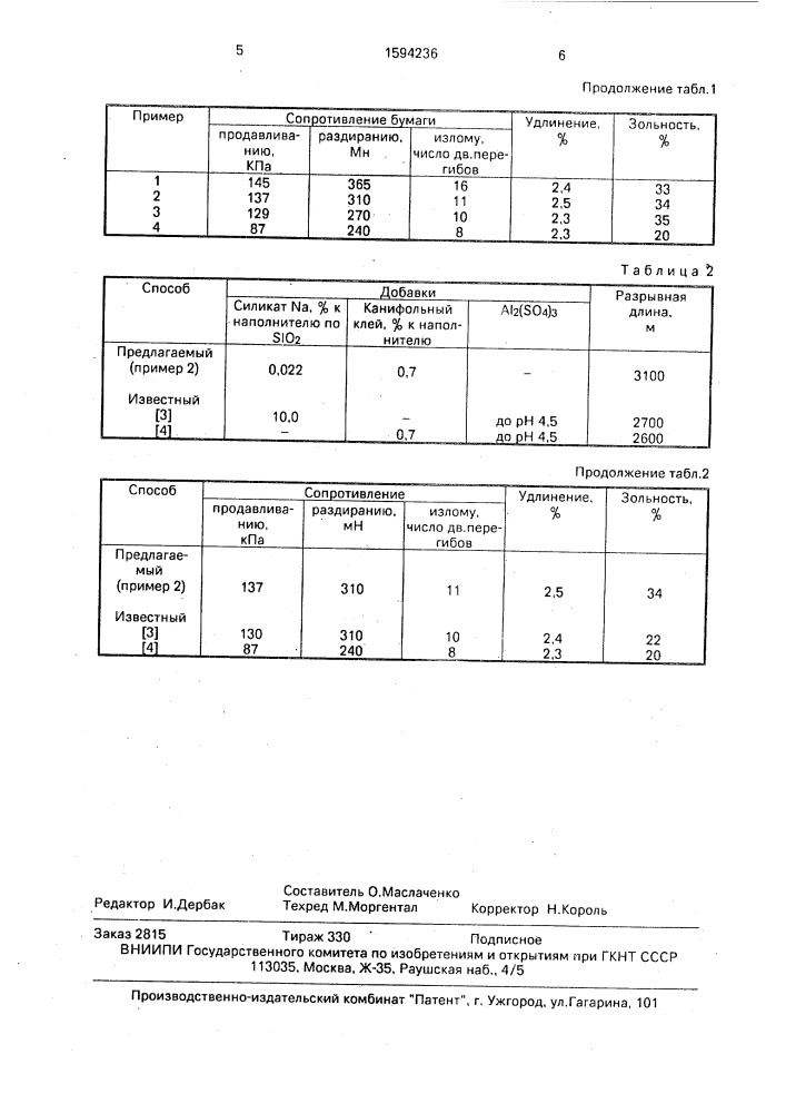 Способ изготовления бумаги для печати (патент 1594236)