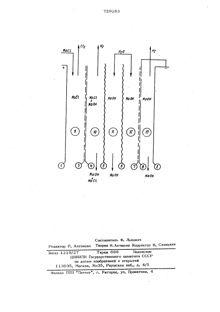 Способ получения хлора и каустической соды (патент 729283)