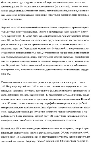 Впитывающие изделия, содержащие впитывающие материалы, проявляющие свойства отбухания/ вторичного набухания (патент 2490029)
