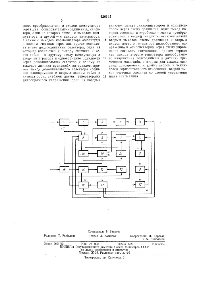 Стробоскопический осциллограф (патент 426195)