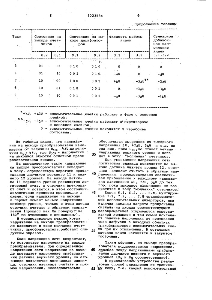 Регулируемый преобразователь постоянного напряжения (патент 1023584)