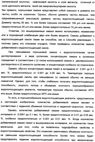 Твердый водопоглощающий реагент и способ его изготовления, и водопоглощающее изделие (патент 2355370)