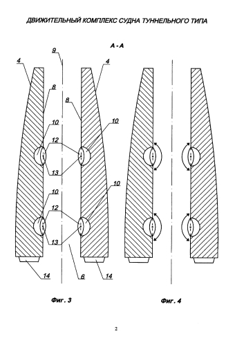 Движительный комплекс судна туннельного типа (патент 2583328)