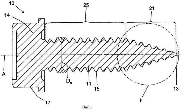 Самонарезающий резьбу бесстружечный винт (патент 2484317)