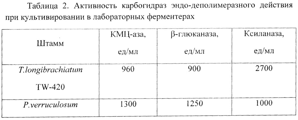 Штамм мицелиального гриба trichoderma longibrachiatum tw-14-220 - продуцент целлюлаз, бета - глюканаз и ксиланаз для кормопроизводства и способ получения кормового комплексного ферментного препарата (патент 2654564)