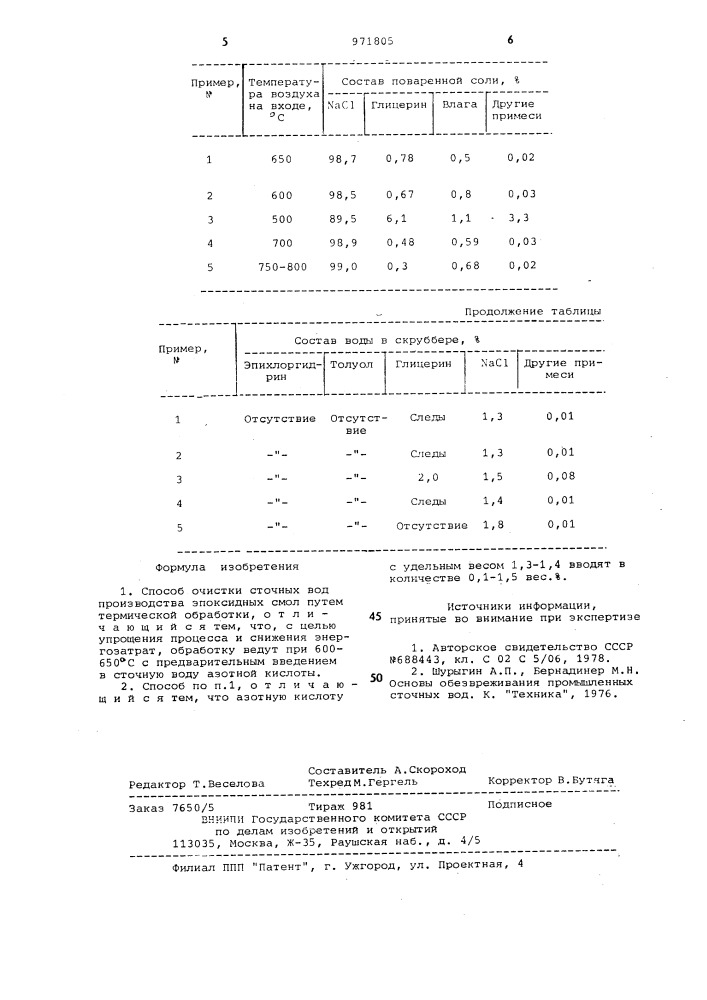 Способ очистки сточных вод производства эпоксидных смол (патент 971805)