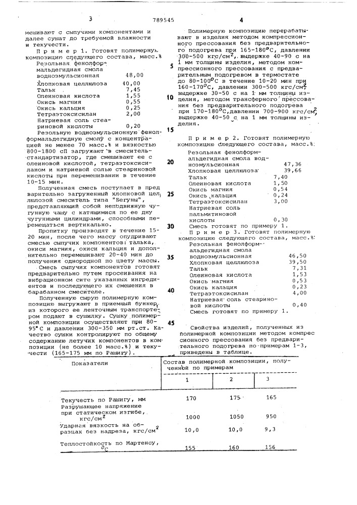 Полимерная пресс-композиция (патент 789545)