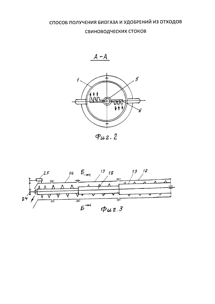 Устройство для получения биогаза и удобрений из отходов свиноводческих стоков (патент 2655795)