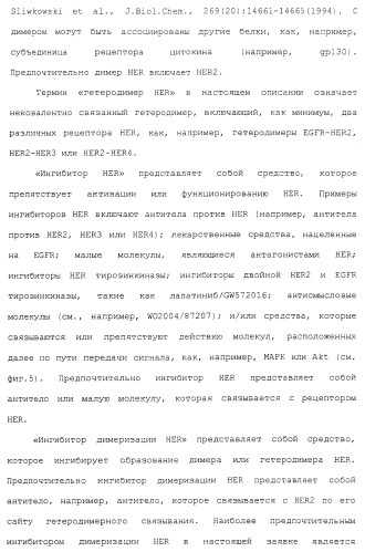 Продление времени до прогрессирования заболевания или продолжительности жизни у онкологических больных с применением ингибиторов димеризации her (патент 2404806)