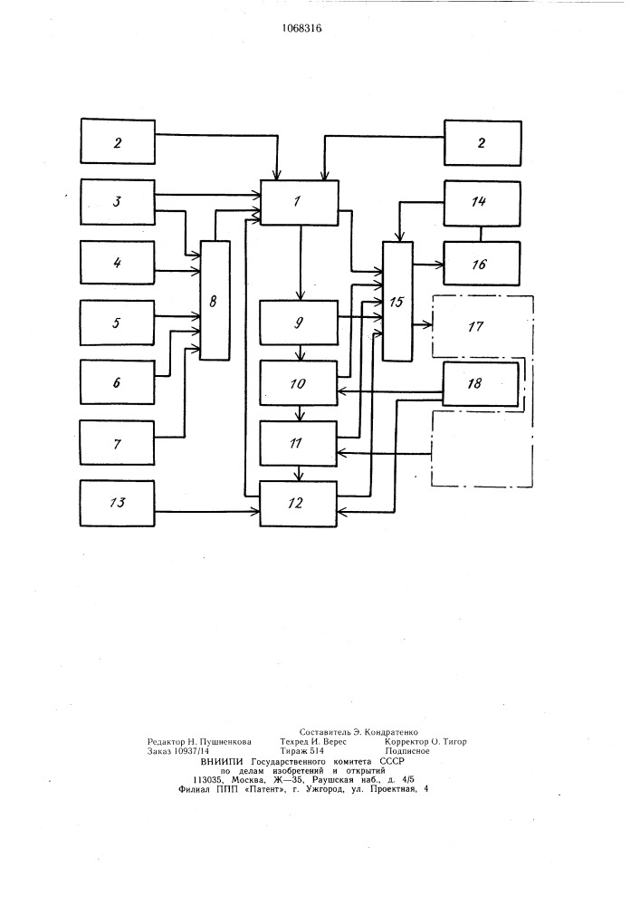 Устройство для контроля процесса формирования состава на подгорочных путях (патент 1068316)