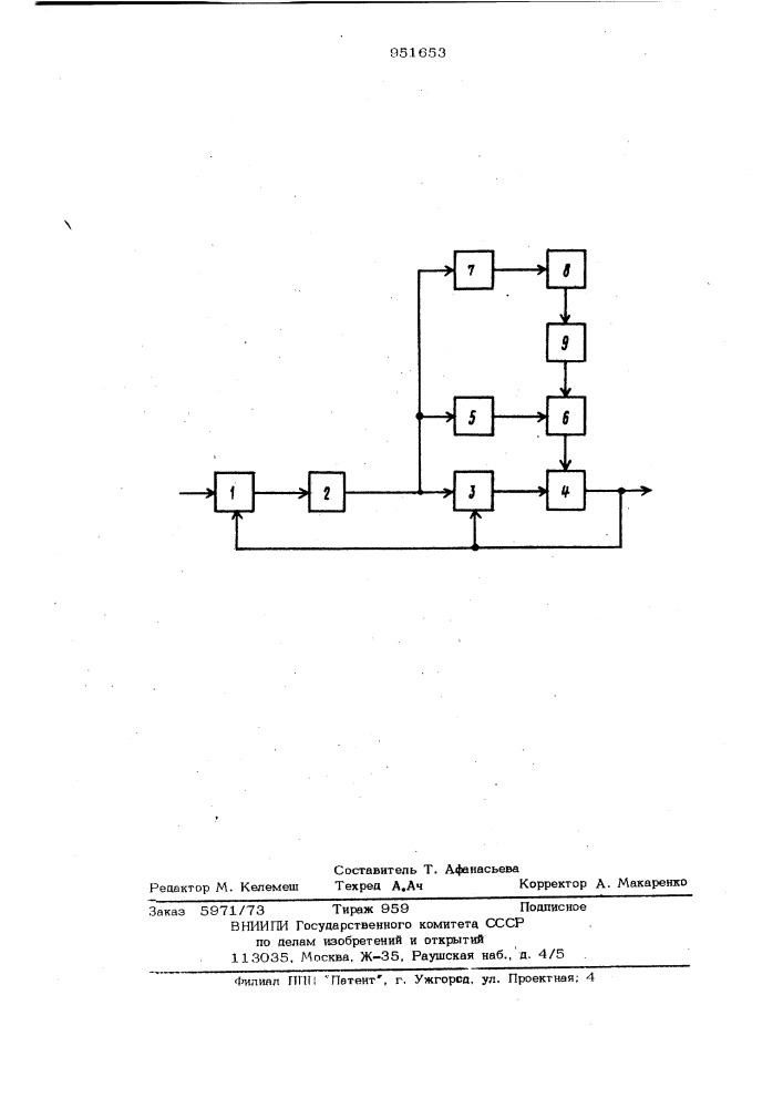 Нелинейный цифровой фильтр (патент 951653)