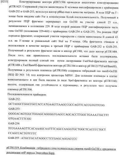 Конструкции слияния и их применение для получения антител с повышенными аффинностью связывания fc-рецептора и эффекторной функцией (патент 2407796)