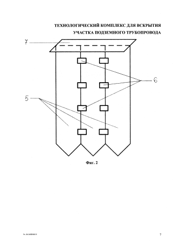 Технологический комплекс для вскрытия участка подземного трубопровода (патент 2591073)