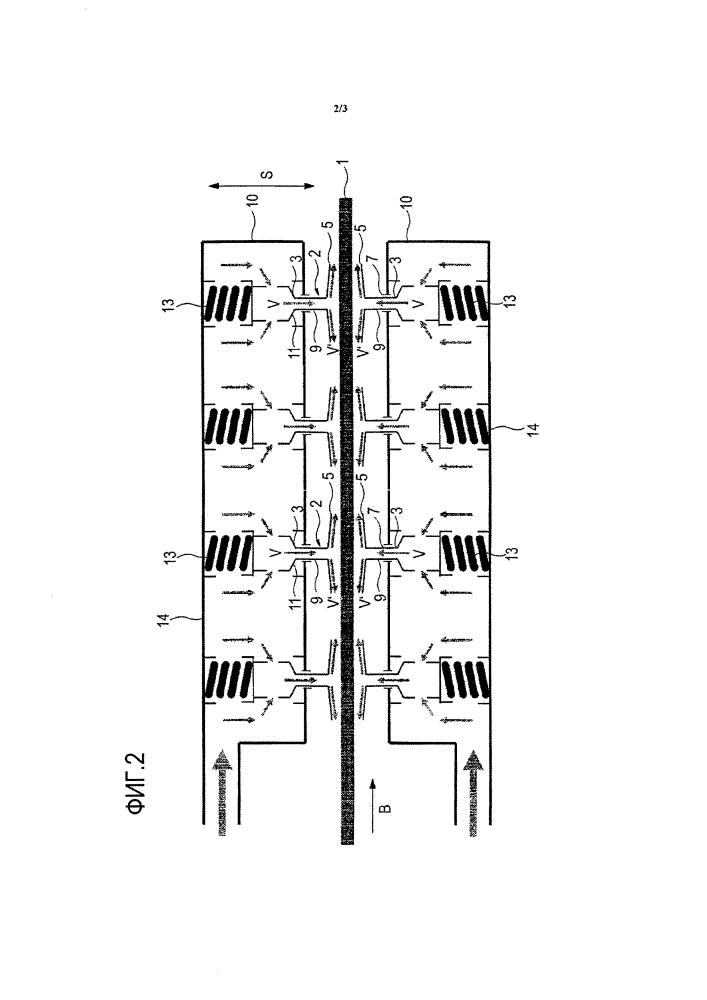 Способ и устройство для охлаждения поверхностей в разливочных агрегатах, прокатных агрегатах или других линиях обработки полосы (патент 2612467)