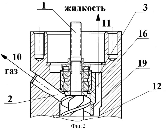 Газовый сепаратор скважинного центробежного насоса (патент 2313666)