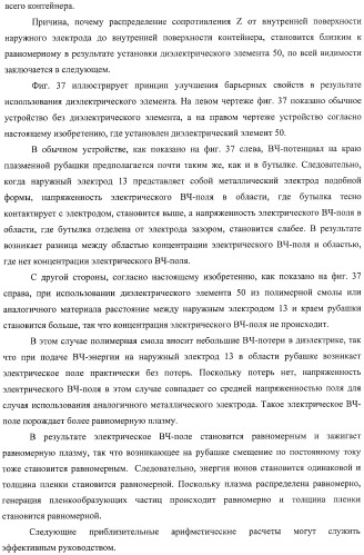 Устройство для создания барьерной пленки, способ создания барьерных пленок и контейнер с покрытием барьерной пленкой (патент 2434080)