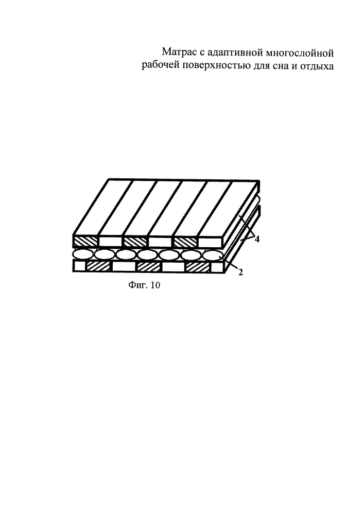 Матрас с адаптивной многослойной рабочей поверхностью для сна и отдыха (патент 2656792)