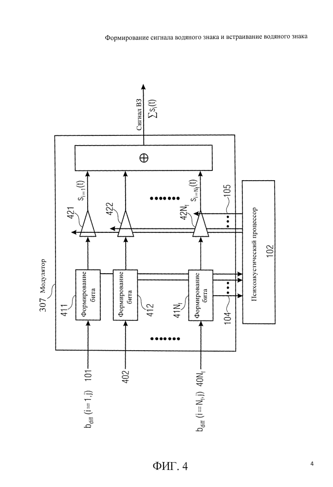 Формирование сигнала водяного знака и встраивание водяного знака (патент 2624549)