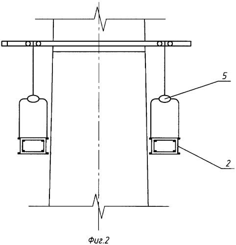 Передвижная площадка для ремонта и возведения высотных промышленных труб (патент 2352742)