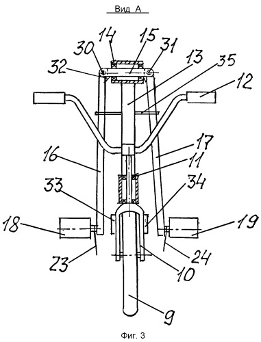 Велосипед с движением академической гребли (патент 2417919)