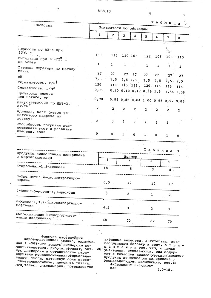 Водоэмульсионная краска (патент 812813)