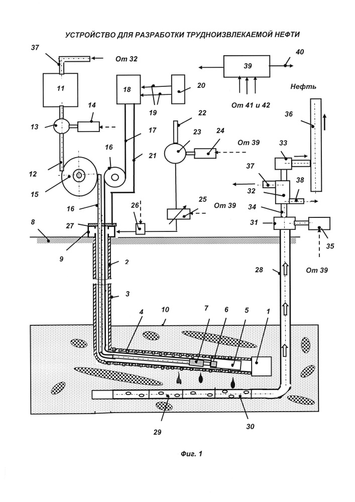 Устройство для разработки трудноизвлекаемой нефти (патент 2620507)