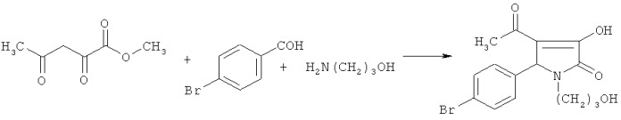 4-ацетил-5-(4-бромфенил)-3-гидрокси-1-(3-гидроксипропил)-3-пирролин-2-он, проявляющий ноотропную активность (патент 2421446)