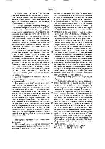 Шнековый пластикатор для переработки термореактивных материалов с волокнистым наполнителем (патент 2000933)