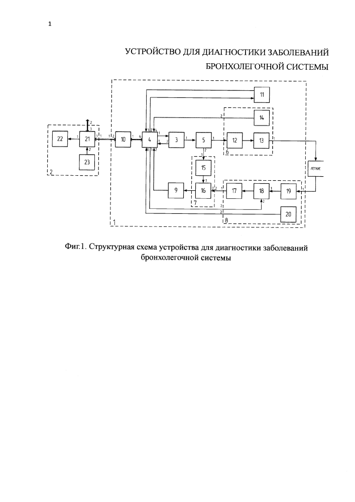 Устройство для диагностики заболеваний бронхолегочной системы (патент 2631629)