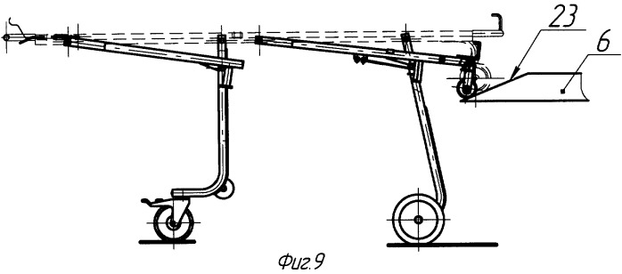 Тележка-каталка под съемные носилки для санитарного транспортного средства (патент 2321383)