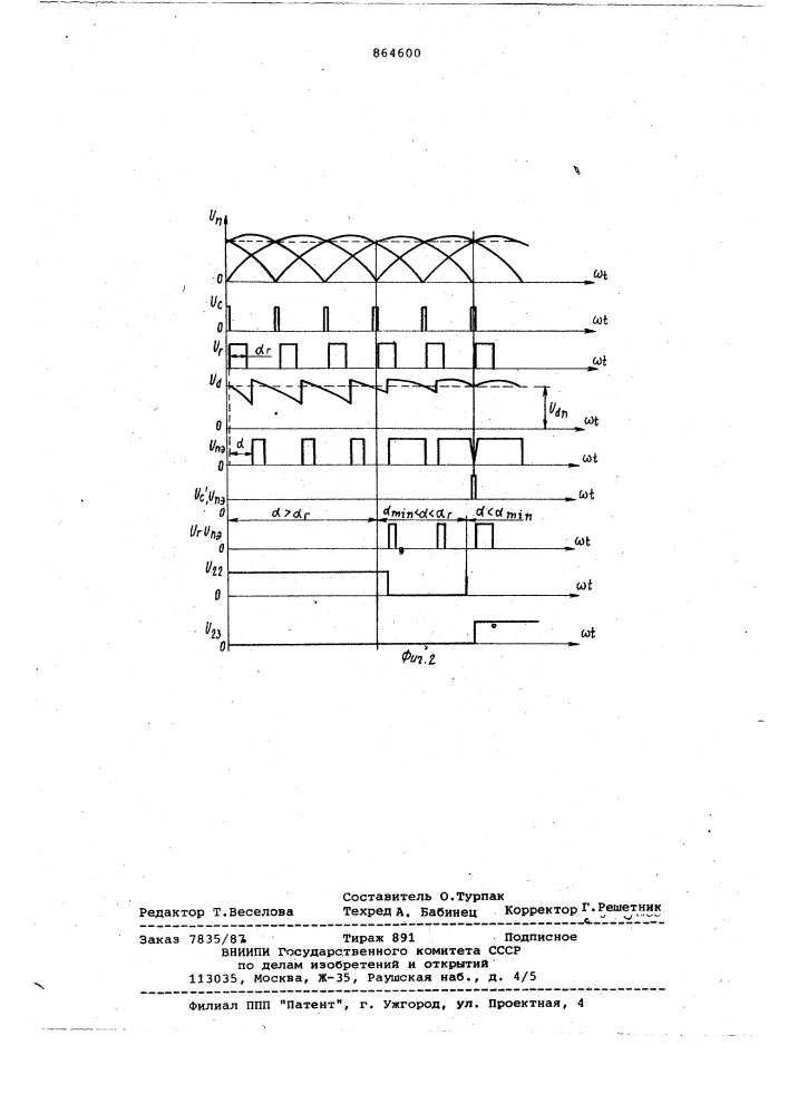 Устройство для питания электротермической установки (патент 864600)
