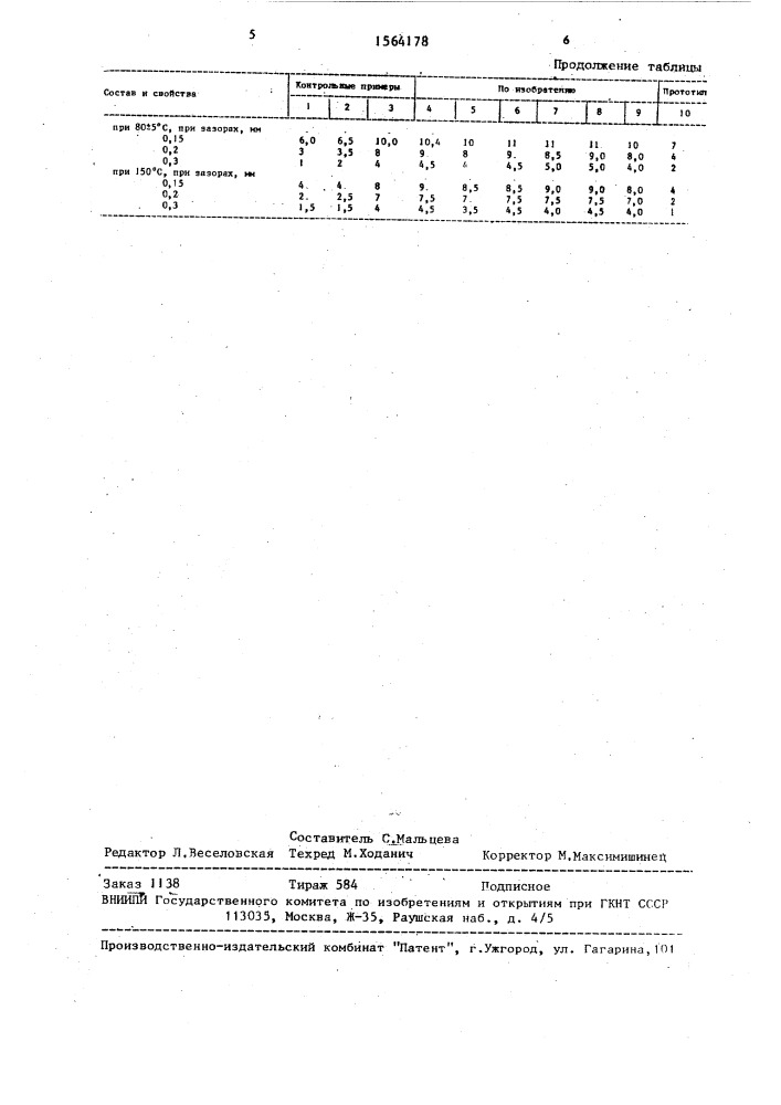 Герметизирующий состав (патент 1564178)