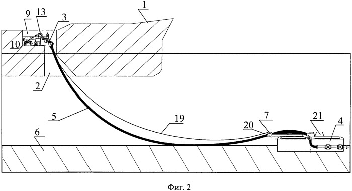 Система для транспортировки текучей среды к плавающему судну (патент 2538739)